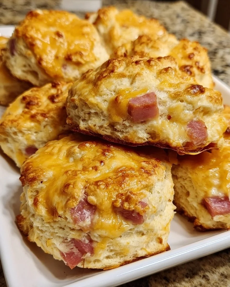 Ham and Cheese Butter Biscuits