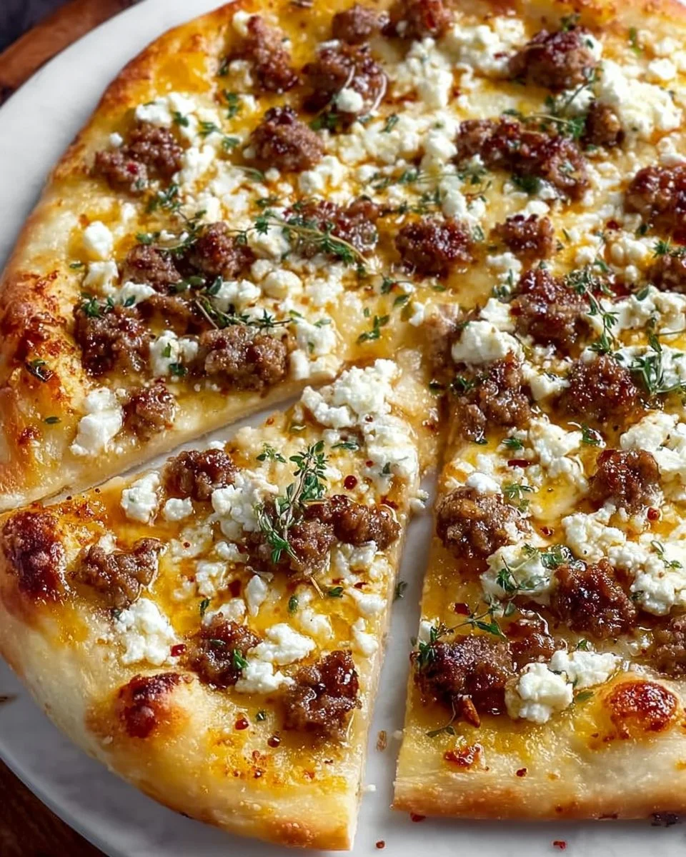 Hot Sausage Feta Honey Pizza: A Sweet & Spicy Delight
