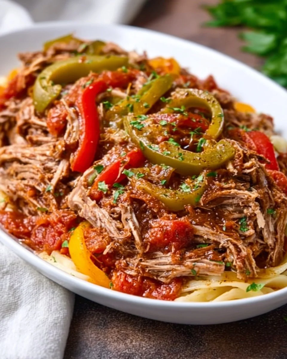 Italian Pulled Pork (Slow Cooker)