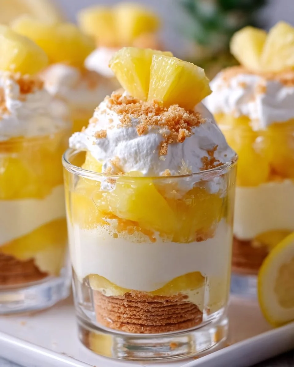 Mini Pineapple Cheesecake Trifles