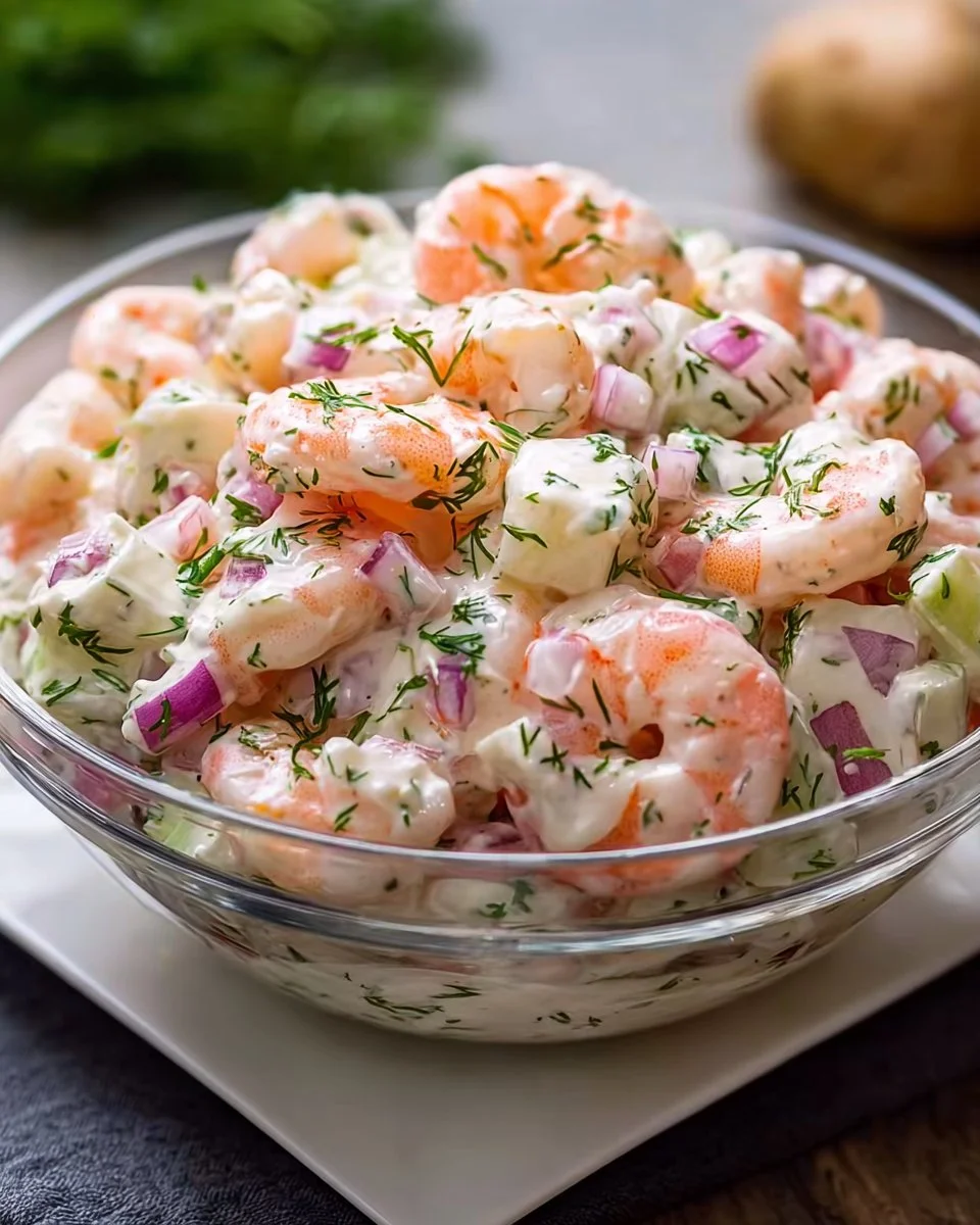 Nostalgic New York Deli Shrimp Salad You’ll Love to Share