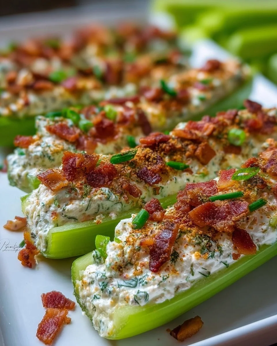 Outrageously Good Stuffed Celery