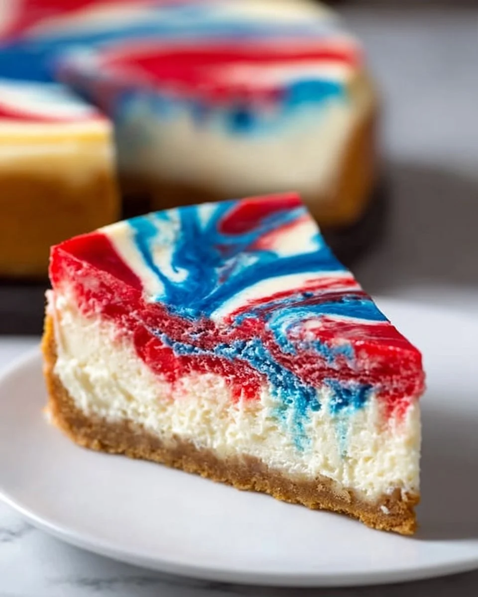 Patriotic Swirl Cheesecake