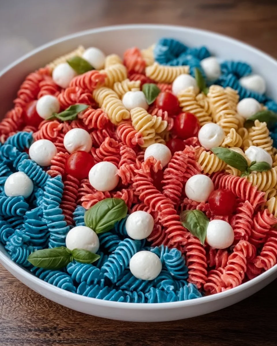 Red, White, and Blue Pasta Salad Recipe