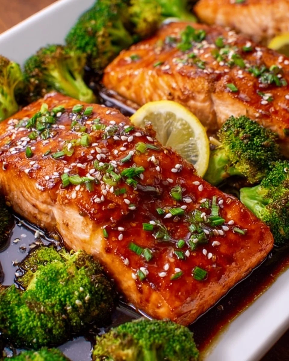 Sheet Pan Asian Salmon and Broccoli