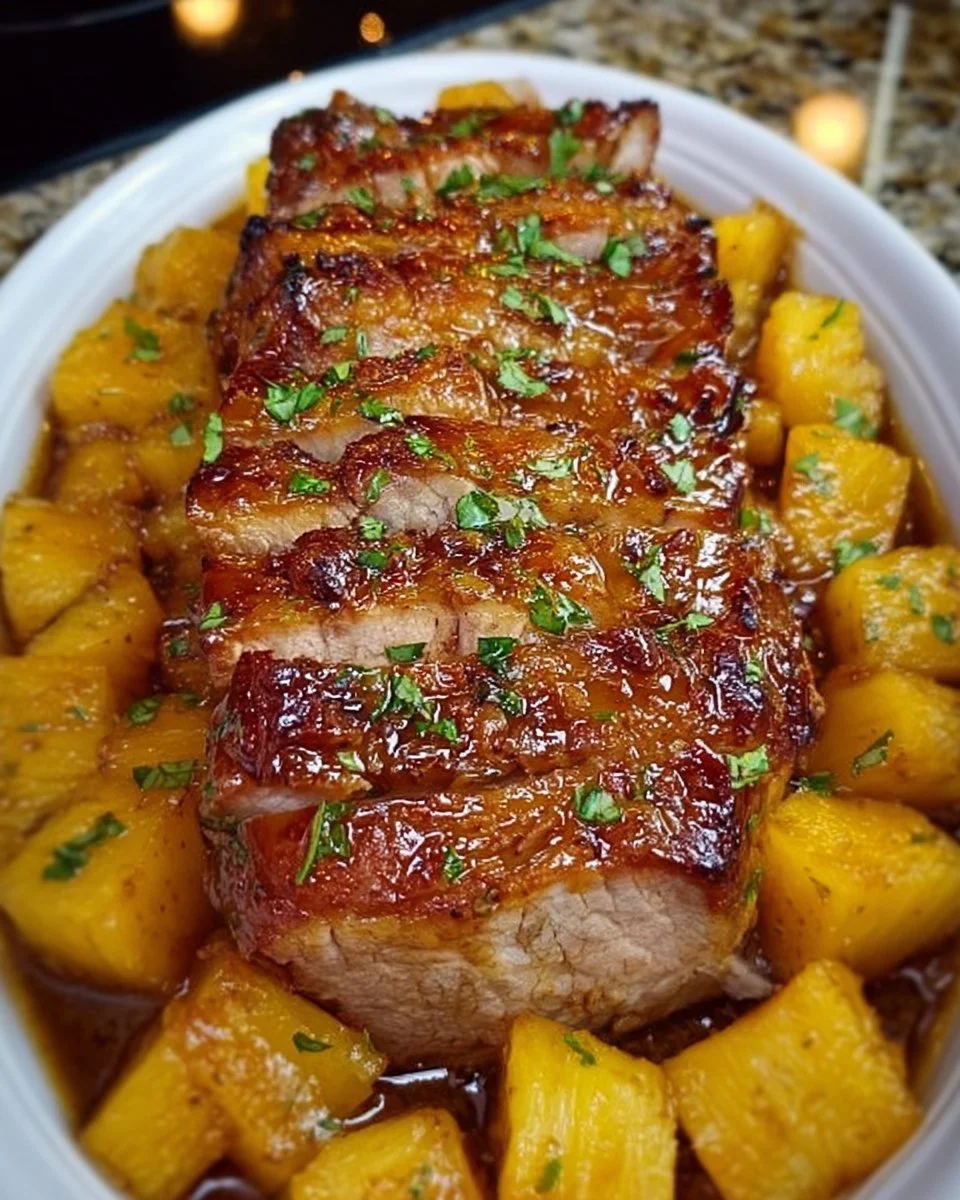 Slow Cooker Pineapple Pork Loin
