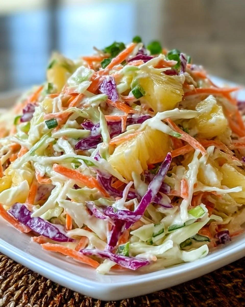 Zesty Hawaiian Pineapple Coleslaw for a Fresh Summer Twist