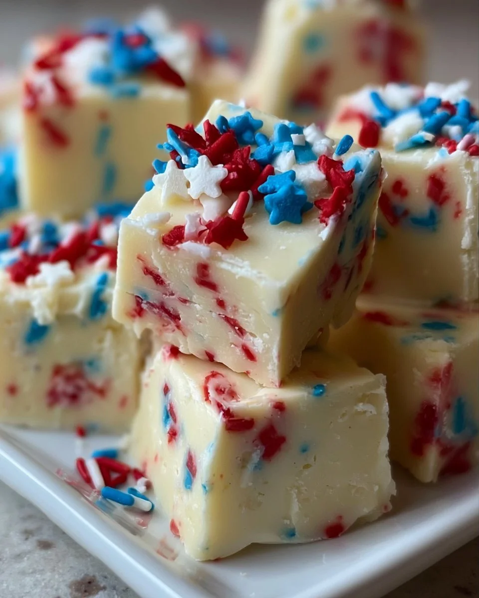 4th of July White Chocolate Fudge
