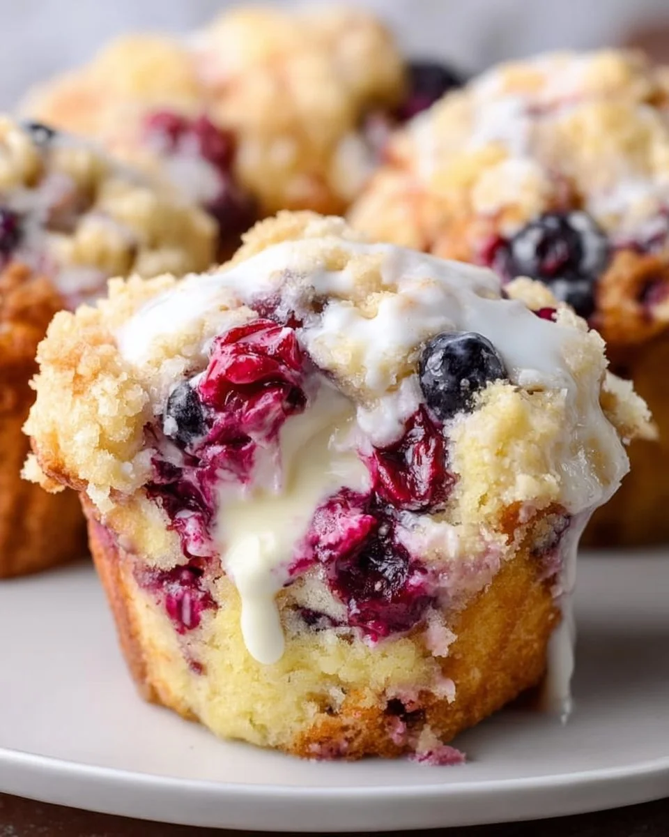 Berry Cream Cheese Muffins