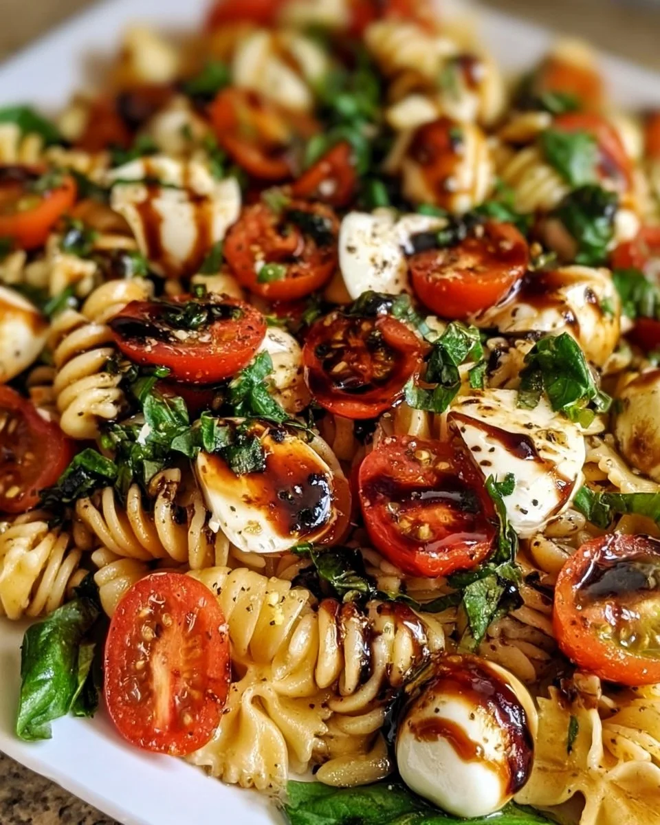 Caprese Pasta Salad with Balsamic Glaze: A Quick 20-Minute Recipe