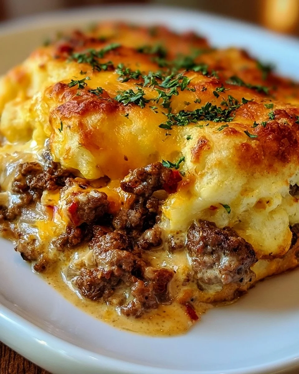 Cheddar Bay Hamburger Casserole Easy and Quick