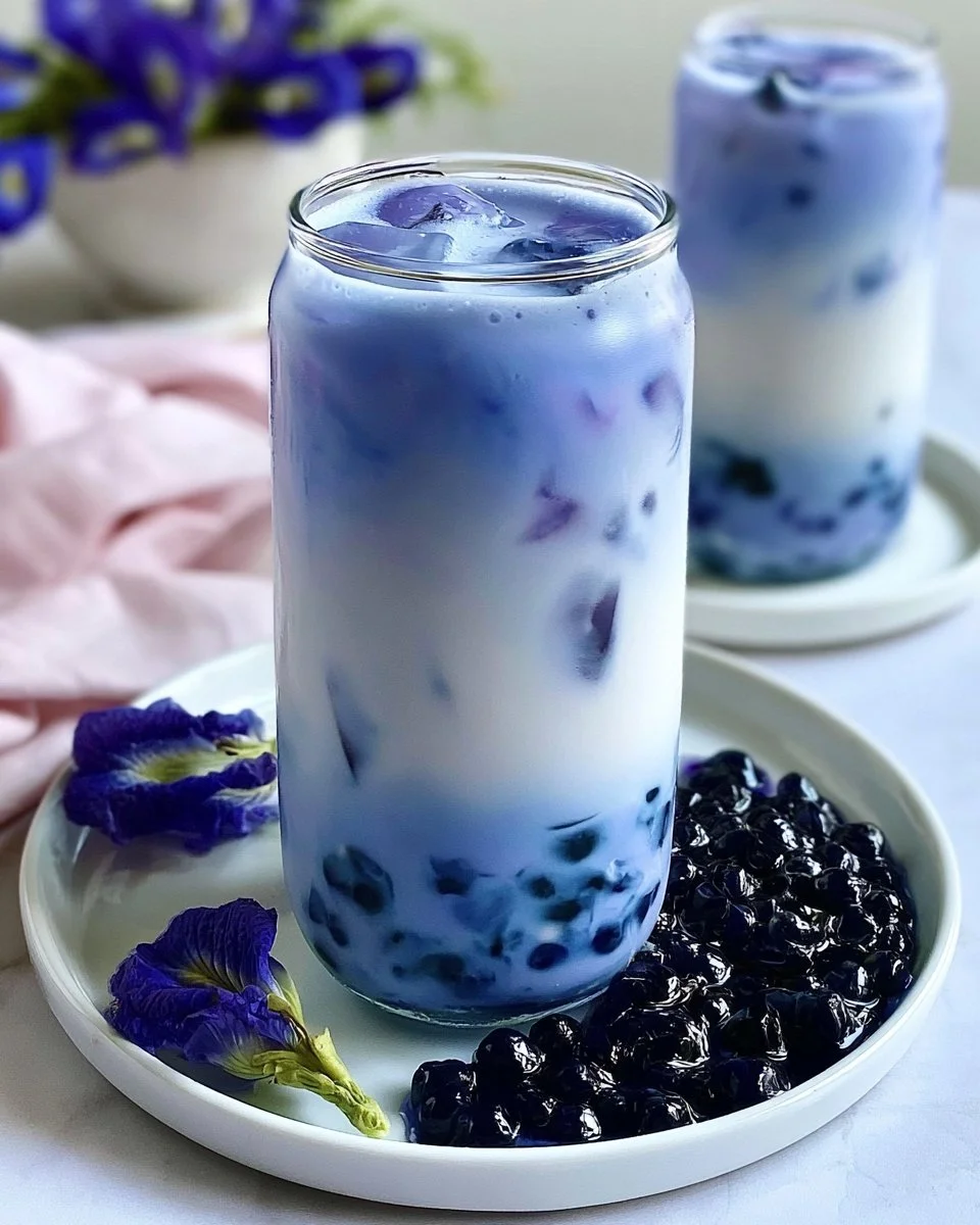 Coconut Butterfly Pea Flower Boba Tea