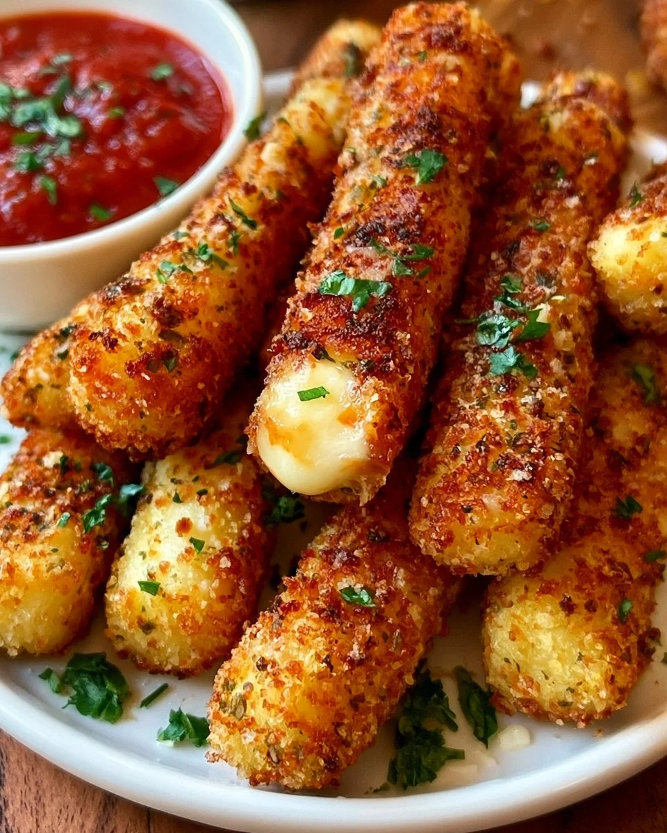 Crispy Baked Mozzarella Sticks