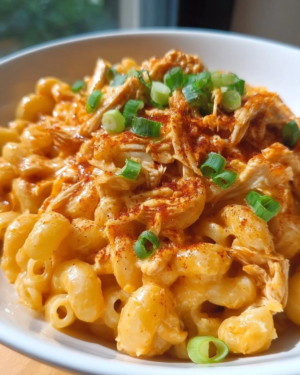 Crockpot BBQ Chicken Macaroni and Cheese