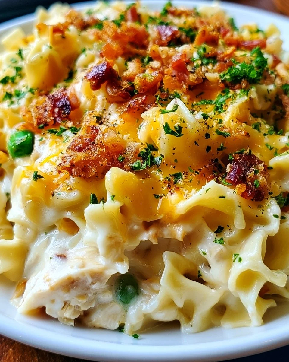 Crockpot Chicken Noodle Casserole