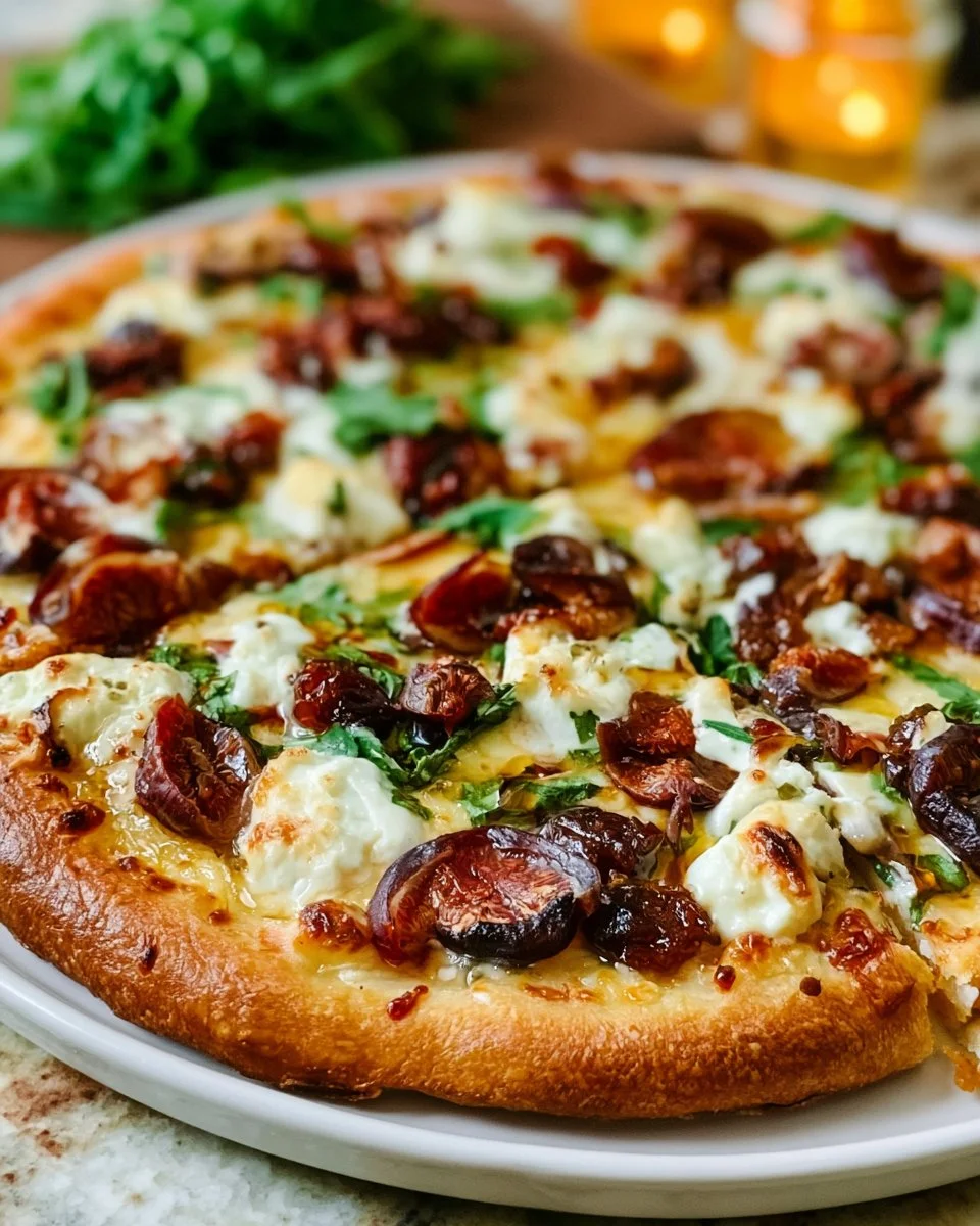 Dried Fig, Goat Cheese, and Honey Pizza