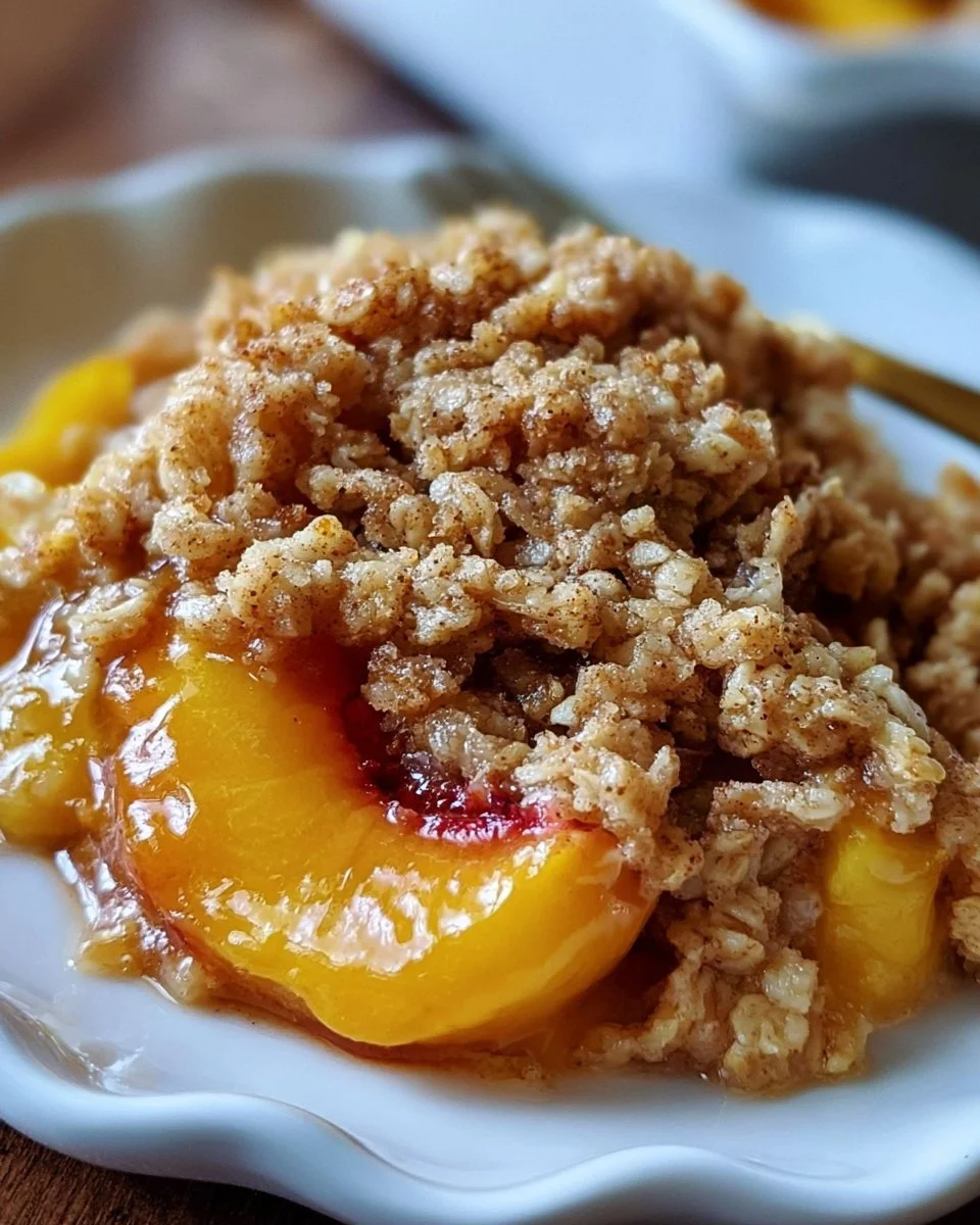 Easy Peach Crisp Recipe with Crunchy Oat Crumble Topping for Perfect Summer Dessert