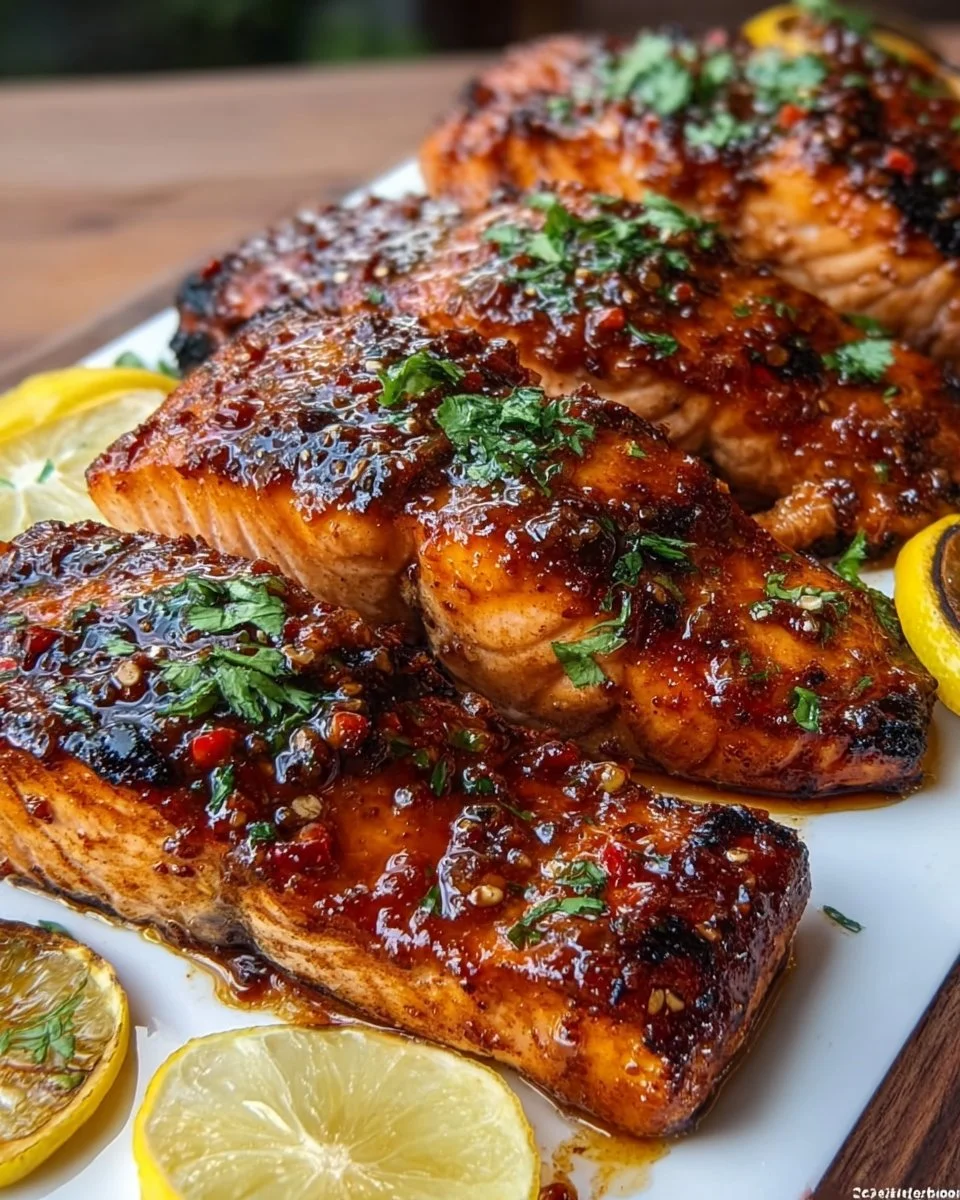 Firecracker Grilled Salmon with Spicy Chili Glaze