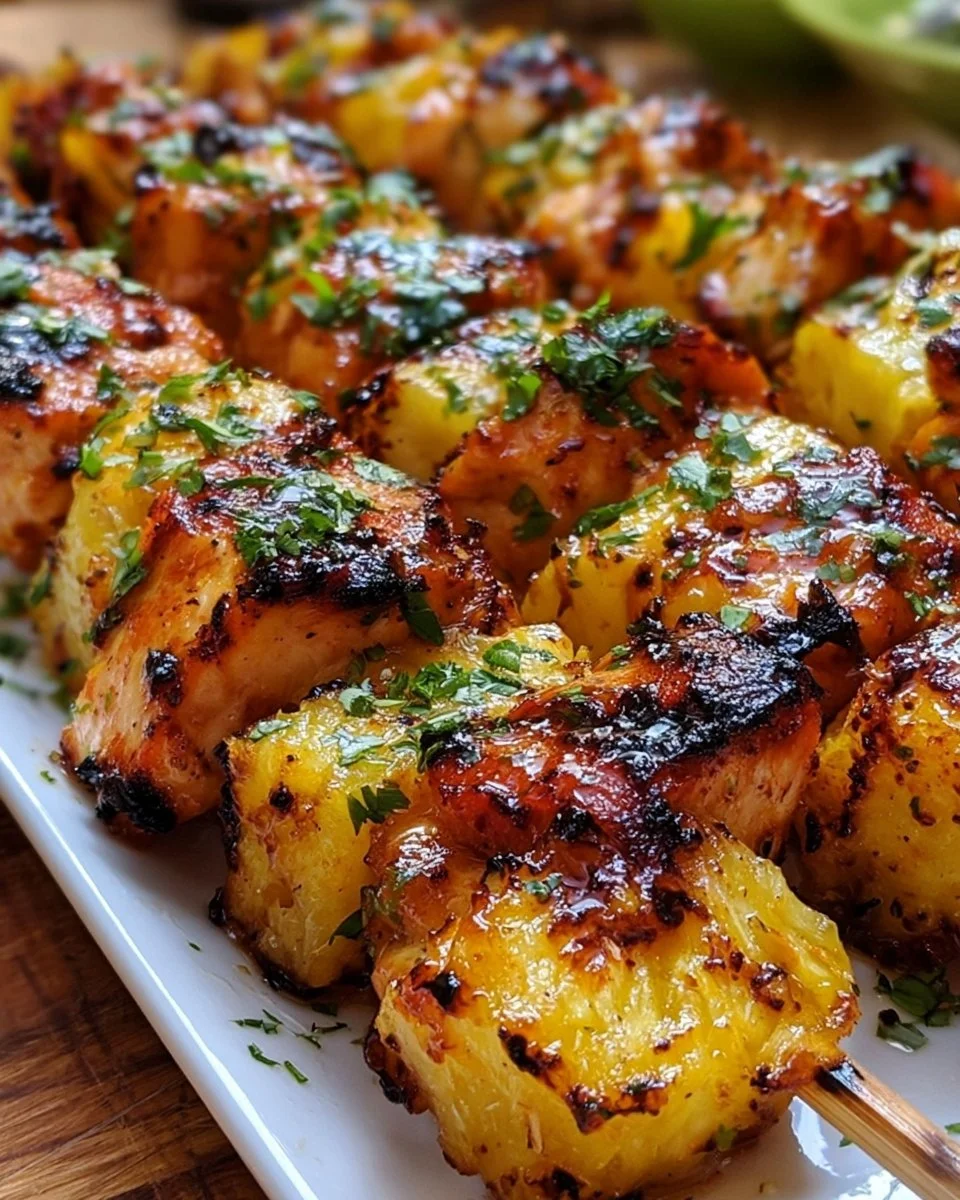 Grilled Pineapple Chicken Skewers