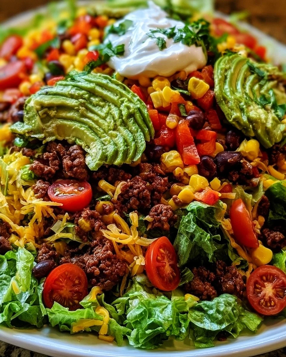 Healthy Taco Salad with Ground Beef