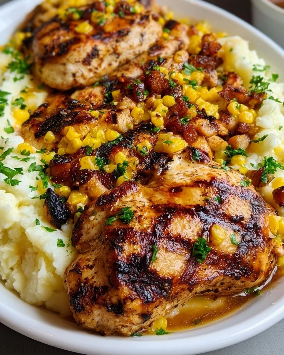 Juicy Grilled Chicken Mashed Potato Bowls