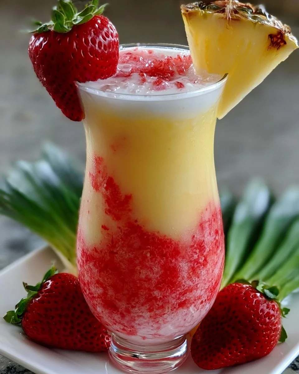 Non-Alcoholic Miami Vice Mocktail