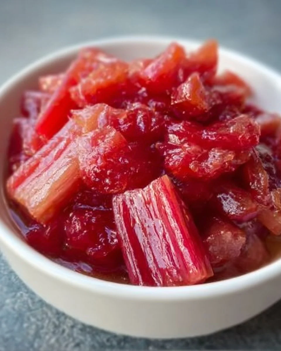 Old-Fashioned Stewed Rhubarb Just Like Grandma Made Today!
