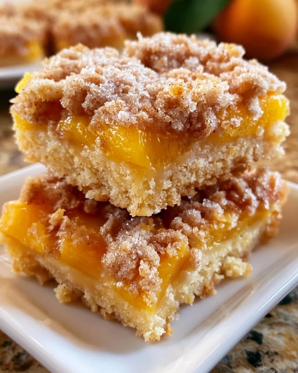 Peach Crumb Bars