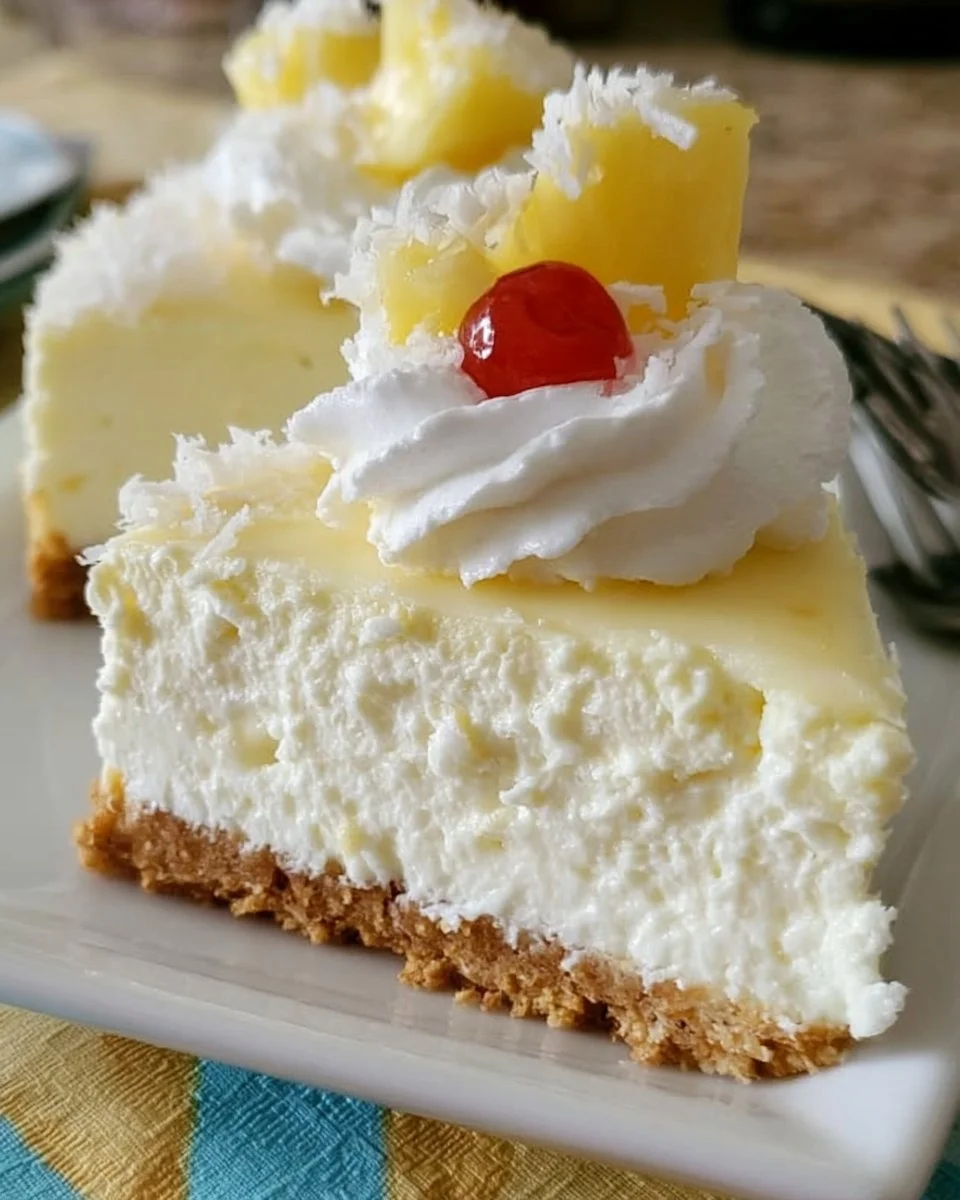 Pineapple Coconut Cheesecake