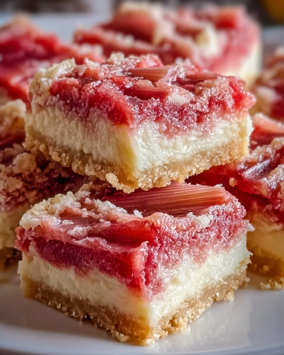 Rhubarb Bars with Cream Cheese