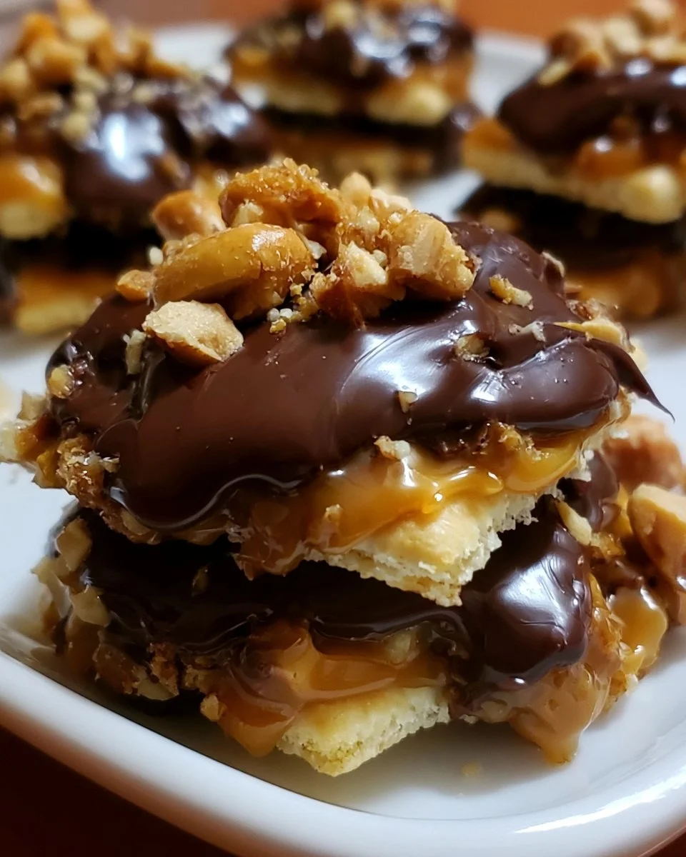 Ritz Cracker Caramel Peanut Clusters