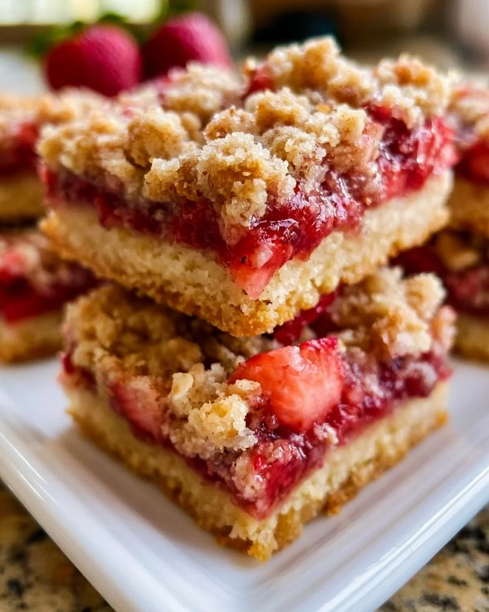 Strawberry Crumble Bars