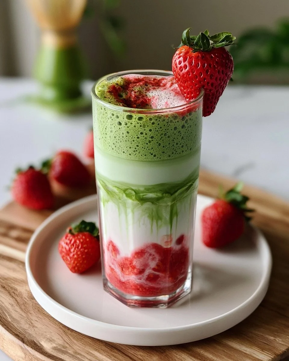 Strawberry Matcha Latte