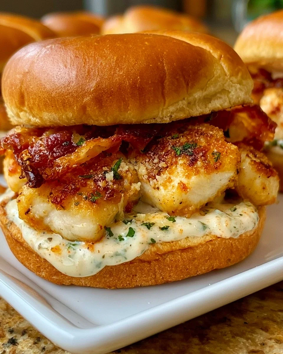 Delicious garlic parmesan chicken sandwich served with fresh lettuce and tomatoes