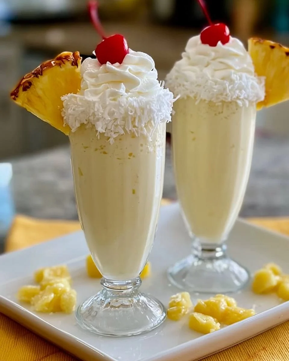 Tropical Pina Colada Milkshakes That Transport You to Paradise