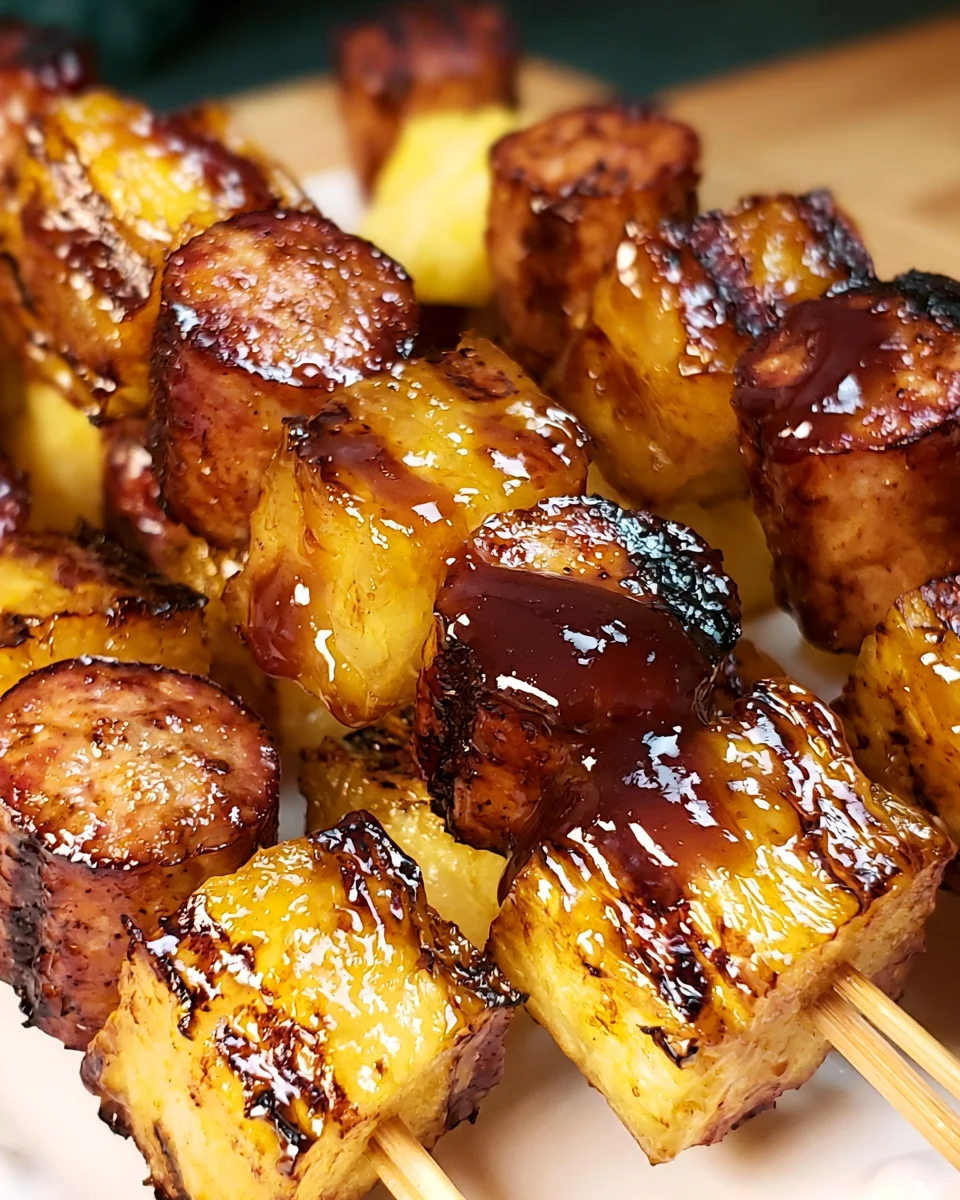 Sausage & Pineapple Appetizer Kabobs